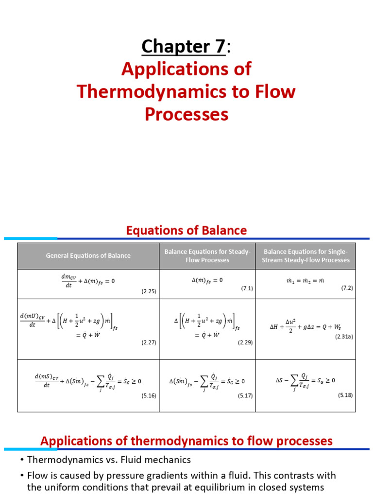 Thermodynamics in Flow Processes | PDF | Fluid Dynamics | Compressible Flow