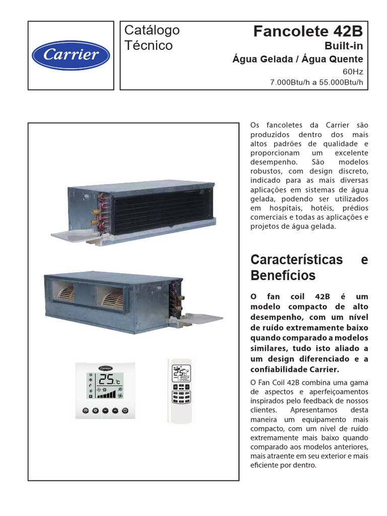 Fan Coil 42B: Desempenho e Aplicações | PDF | Ar condicionado ...