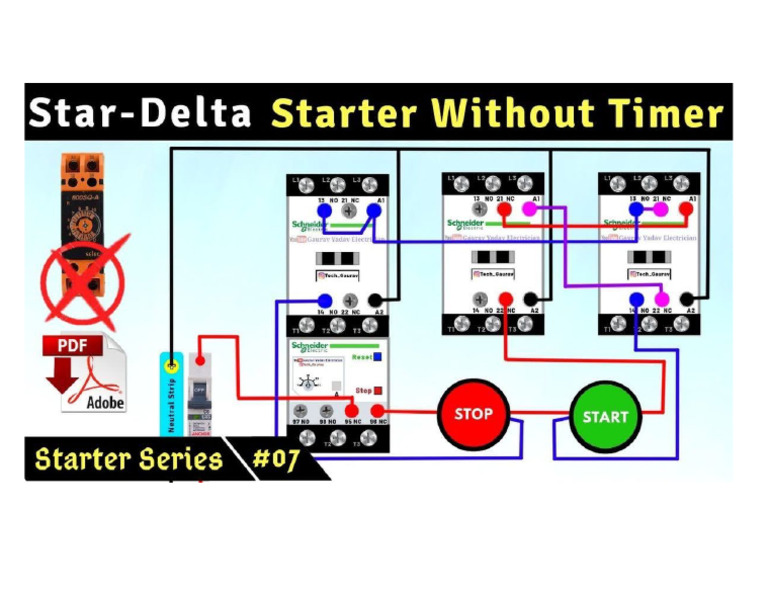 Star Delta Tanpa Timer-1 | PDF