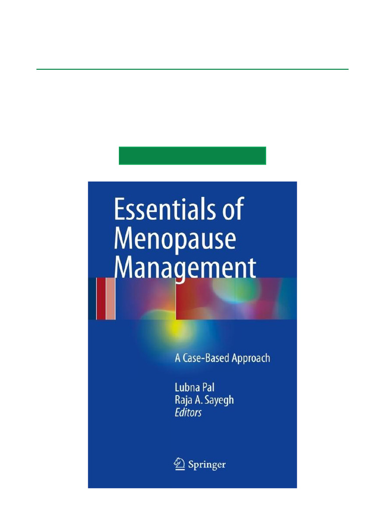 Menopause Management: A Case-Based Guide | PDF | Menopause | Urinary ...