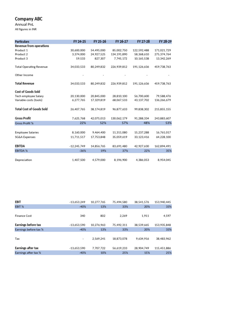 Company ABC Annual Financial Overview | PDF | Equity (Finance ...