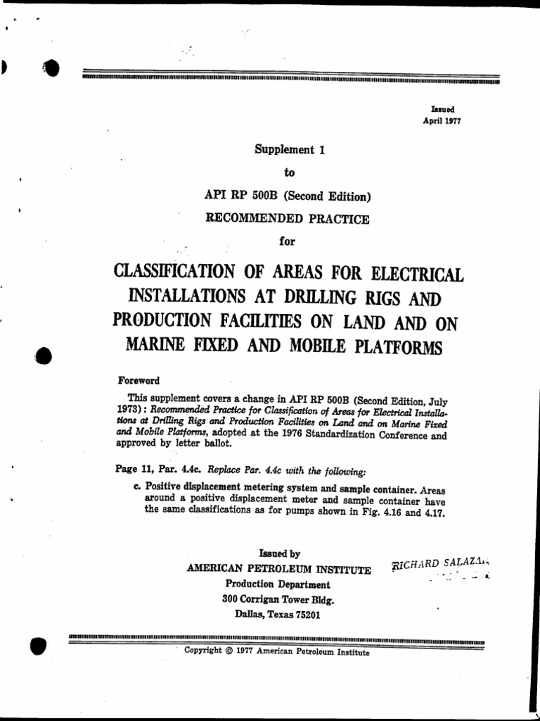 Api RP500B | PDF