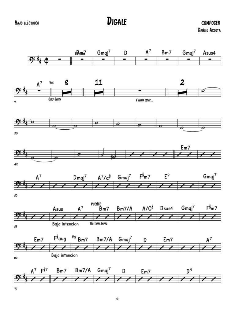 Digale - Bajo Eléctrico | PDF