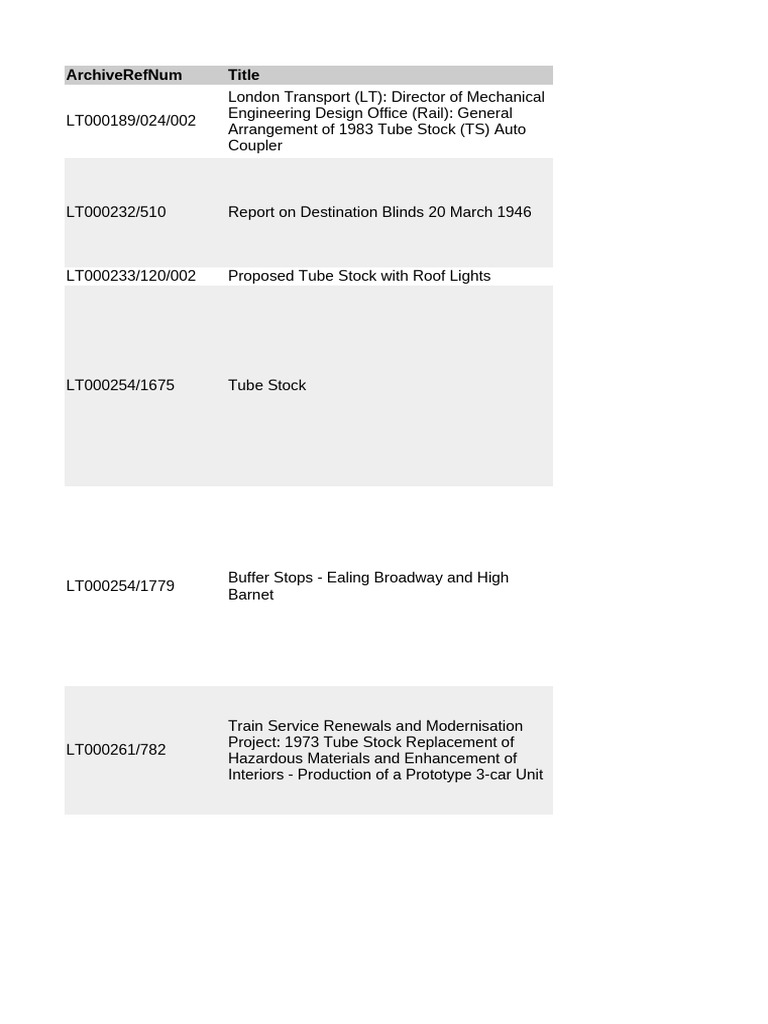1983 Tube Stock Design Overview | PDF | Train | Rail Transport