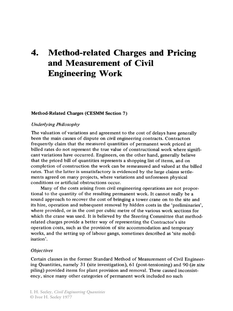 Method-Related Charges in Civil Engineering | PDF | Business