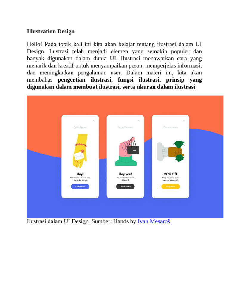 Fungsi Ilustrasi dalam UI Design | PDF