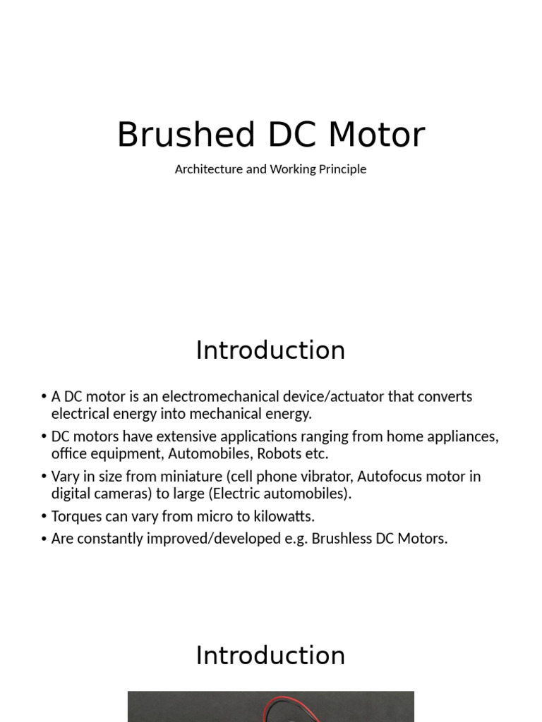 Architecture of A DC Motor | PDF | Electric Motor | Electricity