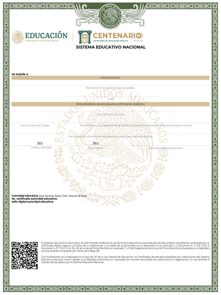 Certificado de Bachillerato 2022 | PDF