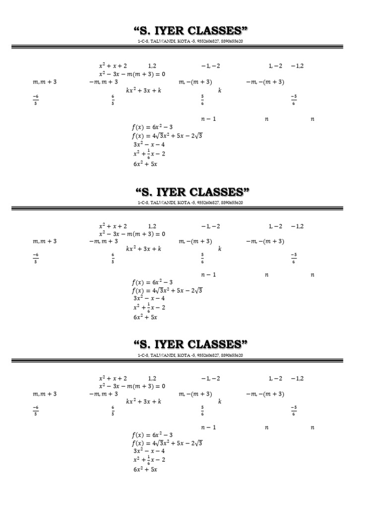Test X Polynomials#1#060425 | PDF | Zero Of A Function | Polynomial