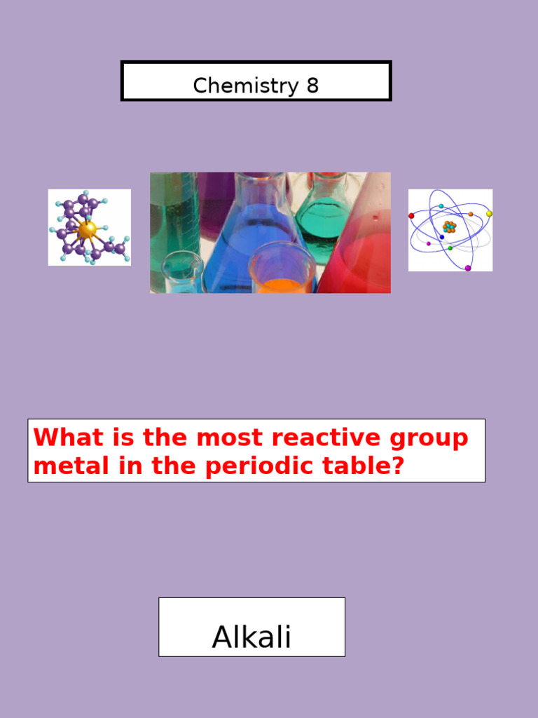 Chemistry 8 reactive and nonreactive metals | PDF | Magnesium ...
