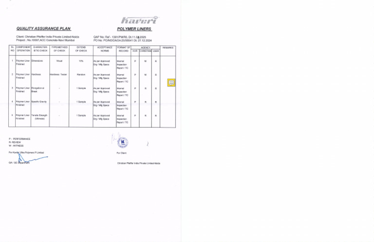 Qap Polymer Liner 10097 | PDF