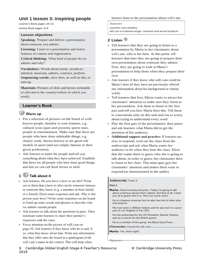 Lesson Plan 1 3 Life Experience GE6 | PDF