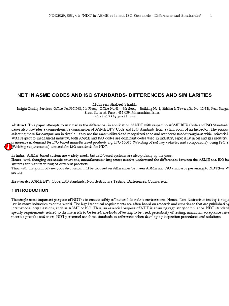NDE2020 - 068 - v1 NDT TEST SOP-01 | PDF | Nondestructive Testing