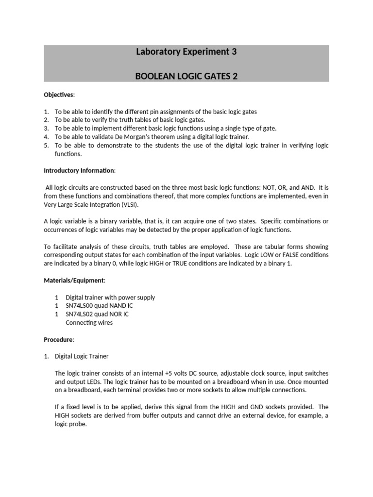 Activity No. 2 | PDF | Logic Gate | Boolean Algebra