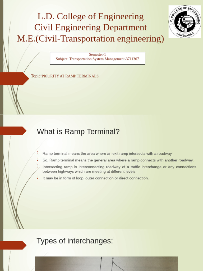Priority at Ramp Terminals | PDF | Interchange (Road) | Traffic