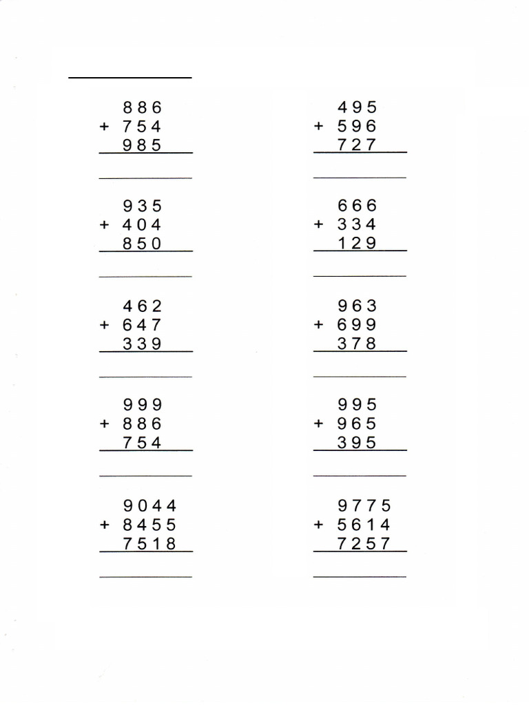 Addition-Hard | PDF