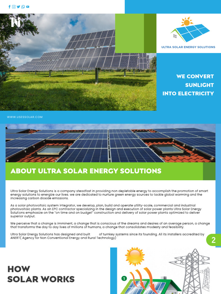 Pany Profile - Ultra Solar Energy Solutions | PDF | Solar Power ...