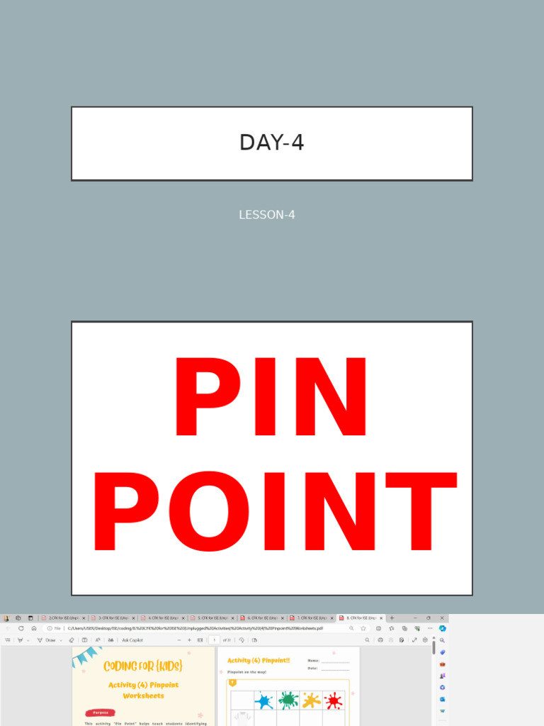 Lesson-4 (Pin Point) | PDF