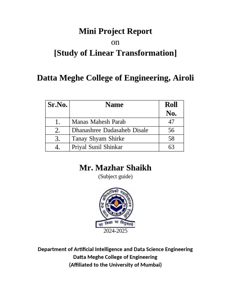 Linear Transformations in Computer Graphics | PDF | Matrix (Mathematics ...