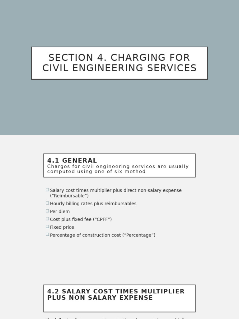 Charging for Civil Engineer | PDF | Cost | Expense