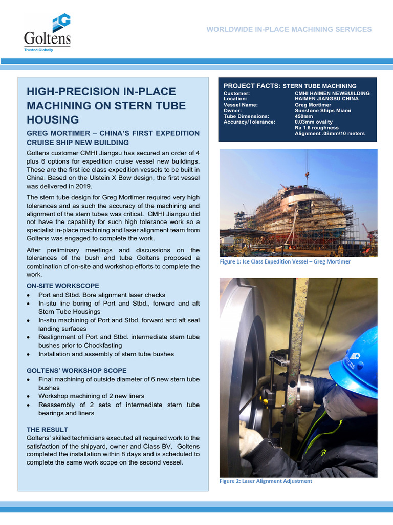 High-Precision Stern Tube Machining | PDF | Machining | Stern