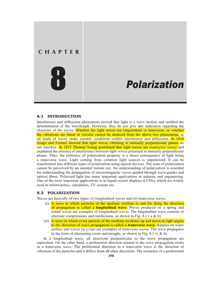 3. Polarization | PDF | Polarization (Waves) | Waves