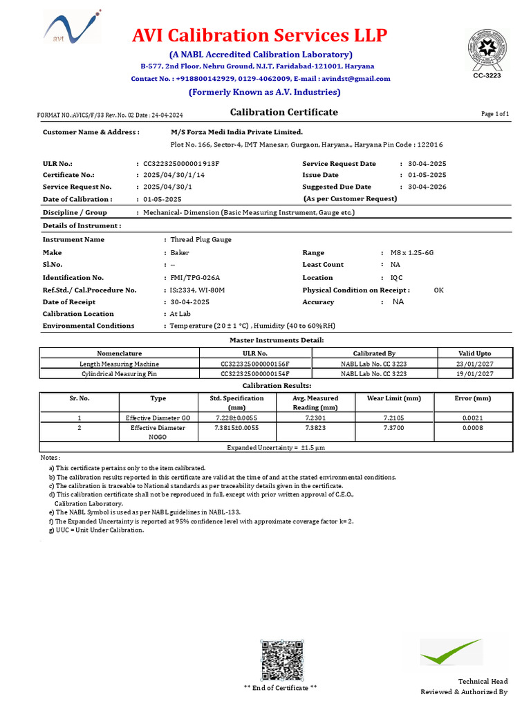 Load Cell Calibration Certificate CC-3223 | PDF | Calibration | Metrology