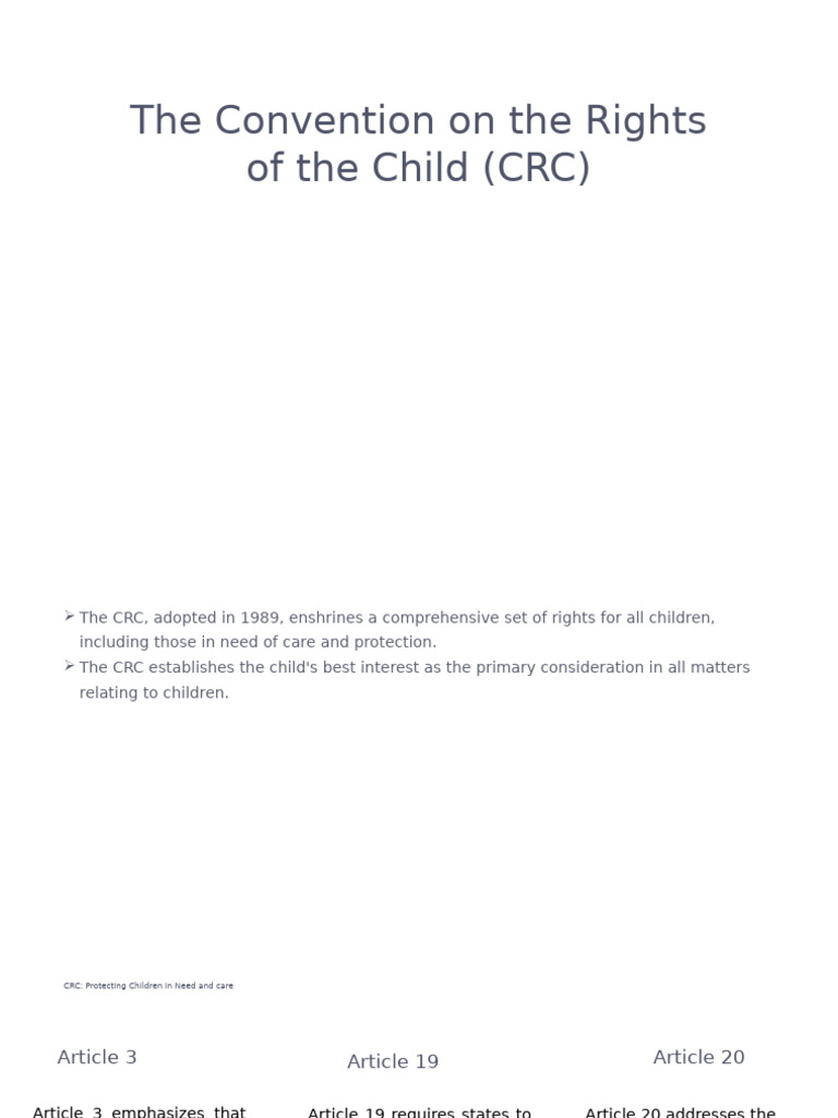 CRC: Child Rights and Protection Measures | PDF | Child Abuse | Crimes