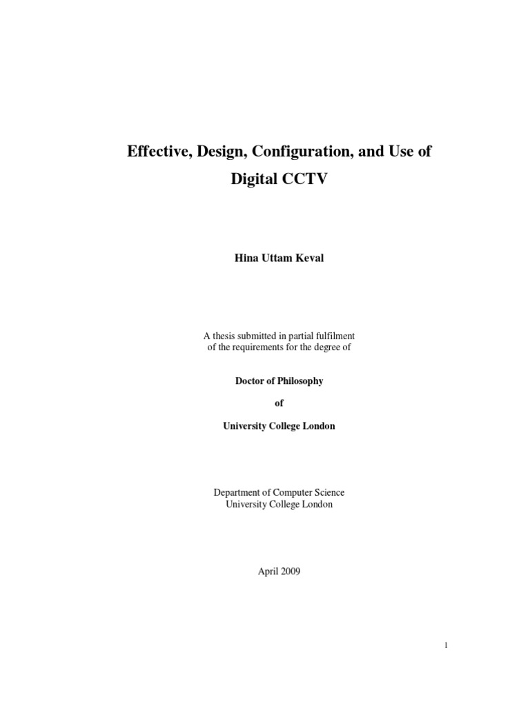 dissertations on cctv