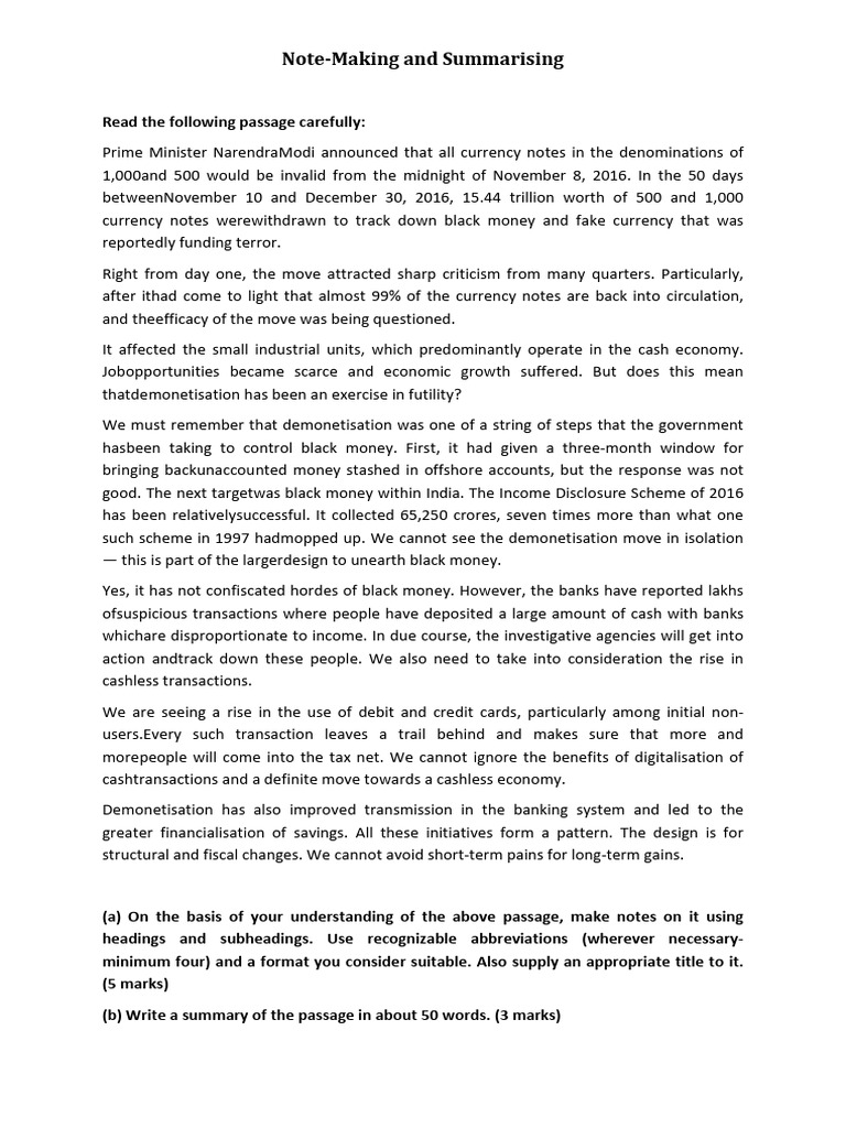 Demonetisation Impact and Analysis | PDF | Indian Black Money | Money