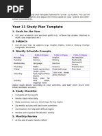 Study Timetable For Class 11 | PDF