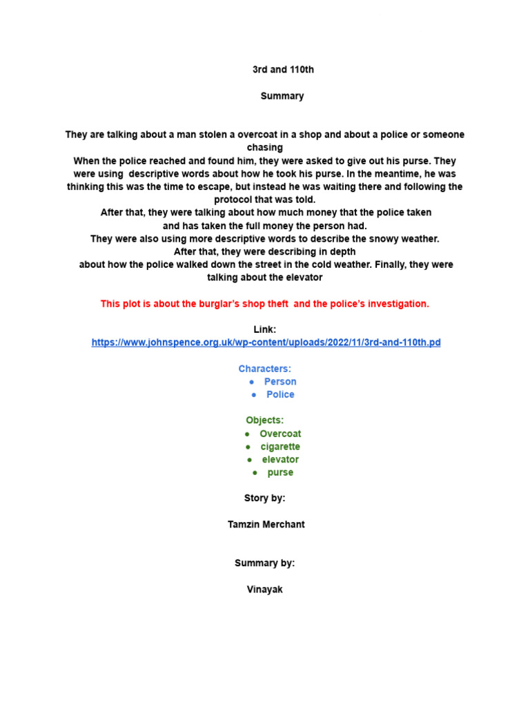 Tamzin Merchant Summary | PDF
