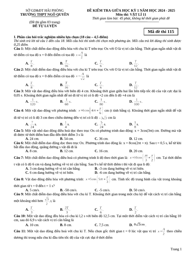 De So 05 Gui Hoc Sinh | PDF