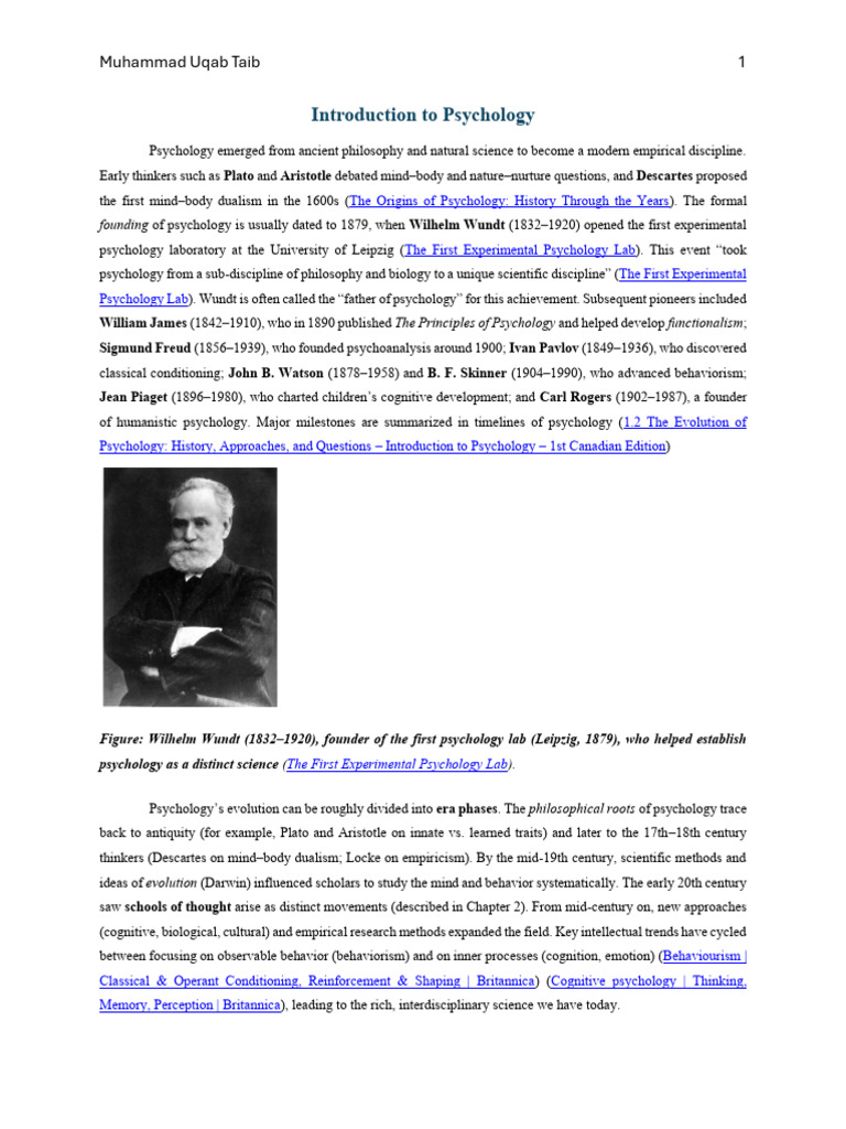 Introduction To Psychology | PDF | Senses | Classical Conditioning
