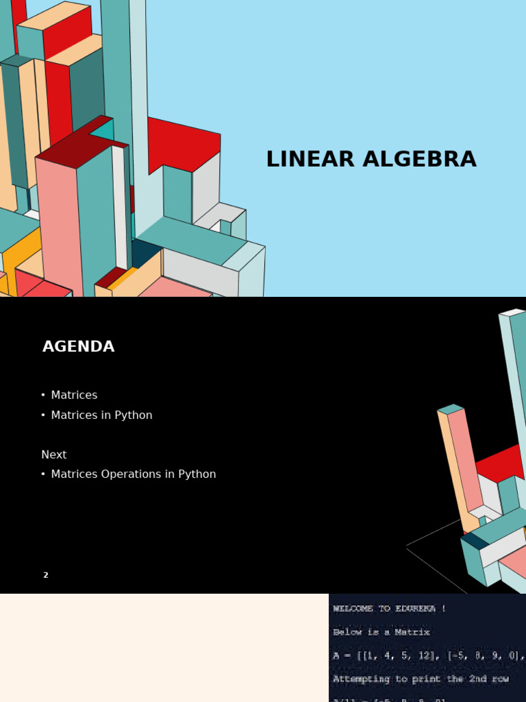 Linear Algebra_Python Matrxpart 1 | PDF | Linear Map | Eigenvalues And ...