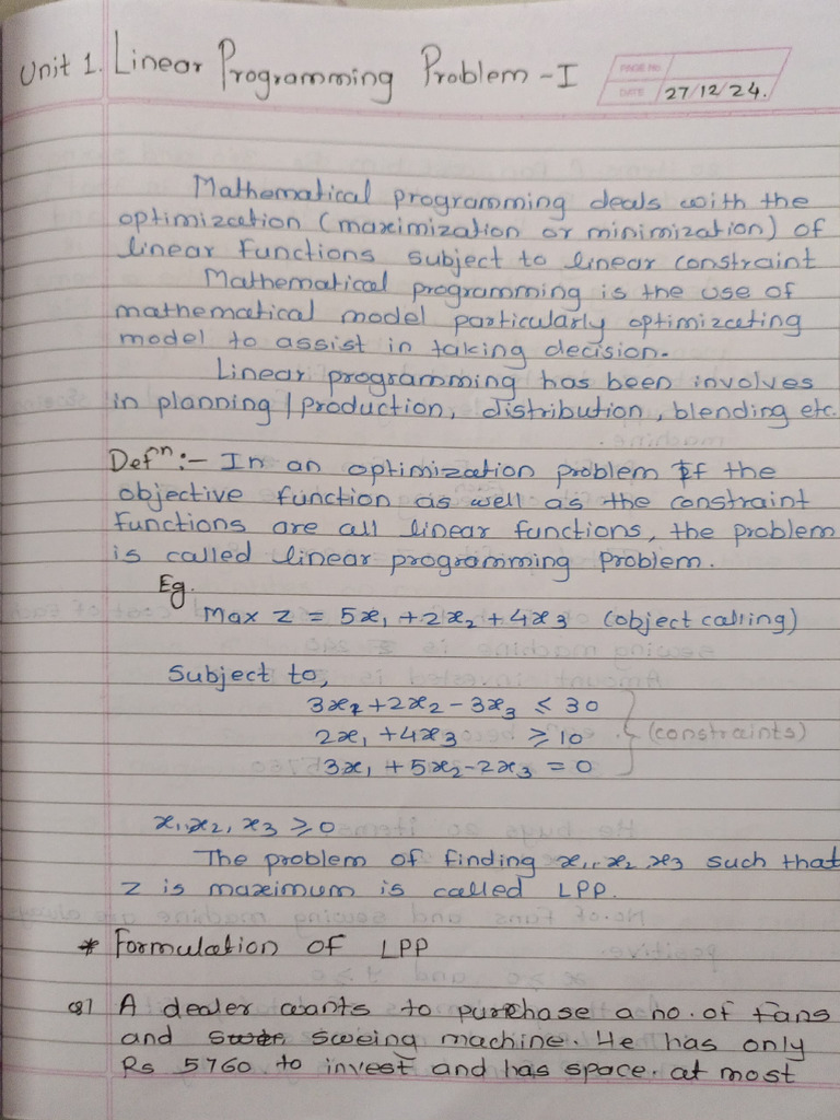 OR - Notes | PDF