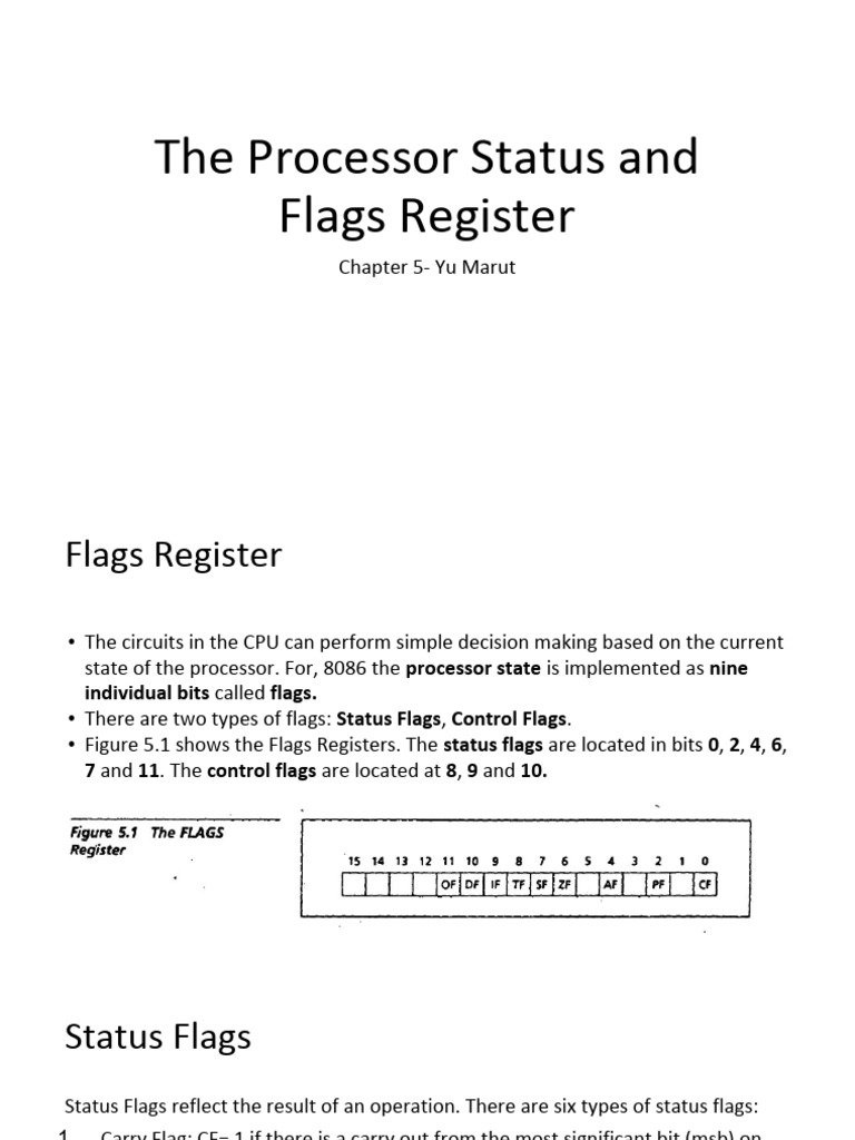 Understanding Processor Flags Register | PDF