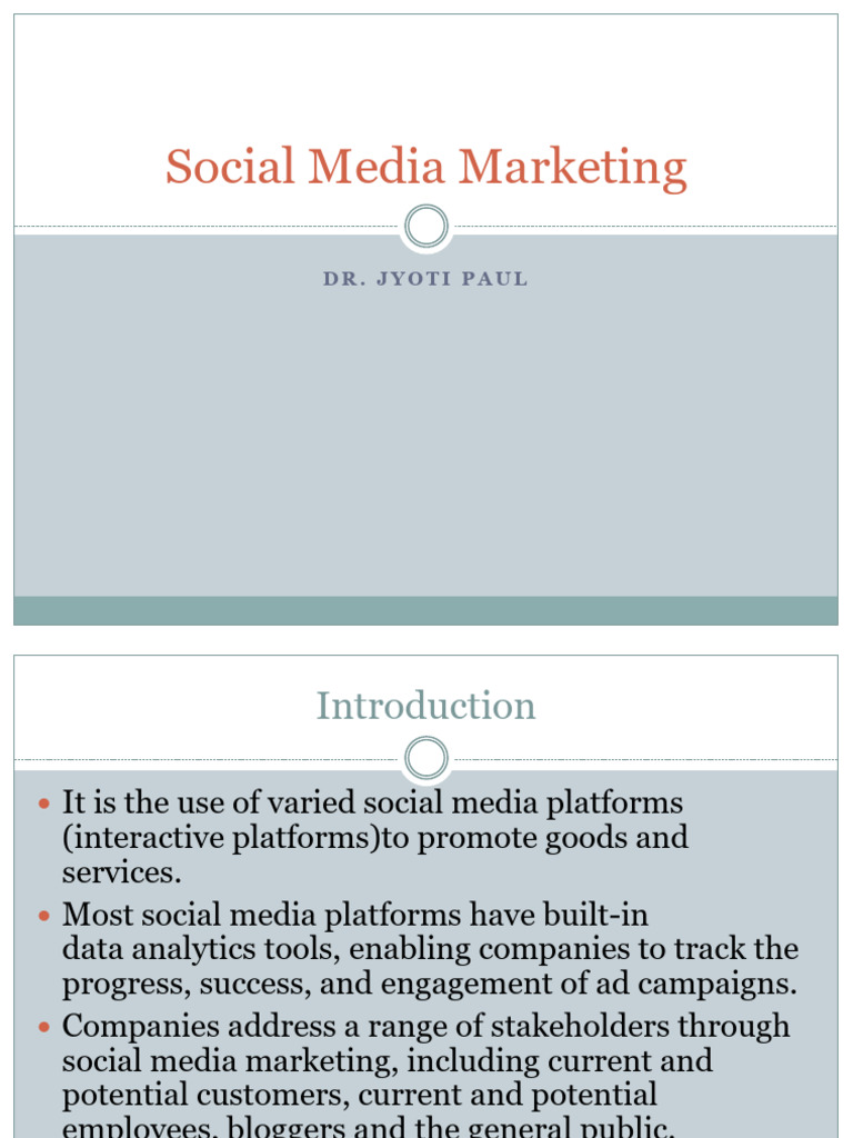 Social Media Marketing | PDF | Social Media Marketing | Popular Culture ...