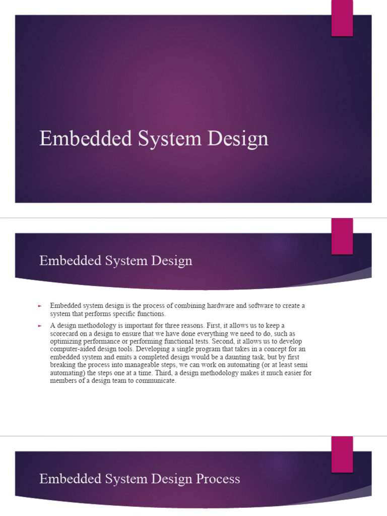 Lecture 14 (Embedded System Design) | PDF | Embedded System | System