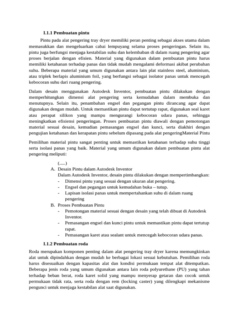 Pembuatan Pintu | PDF