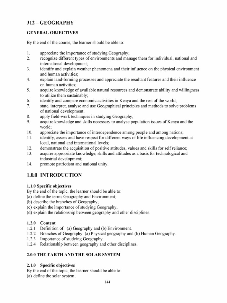 Geography Syllabus | PDF | Geography | Fault (Geology)