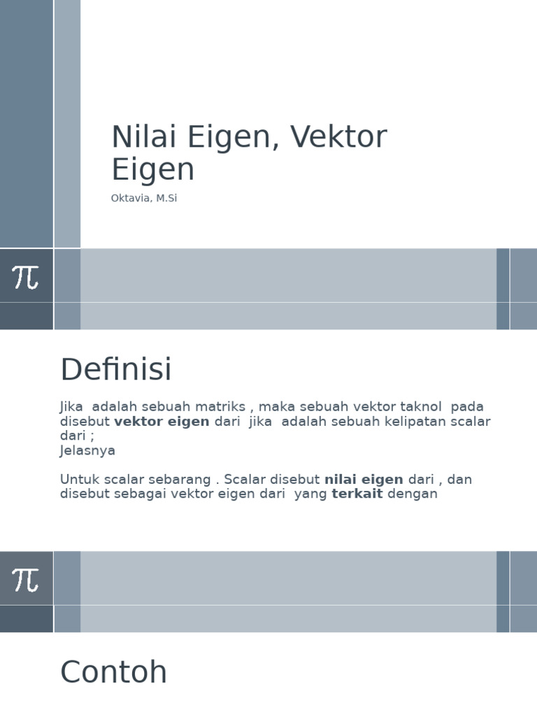 Nilai dan Vektor Eigen dalam Matematika | PDF