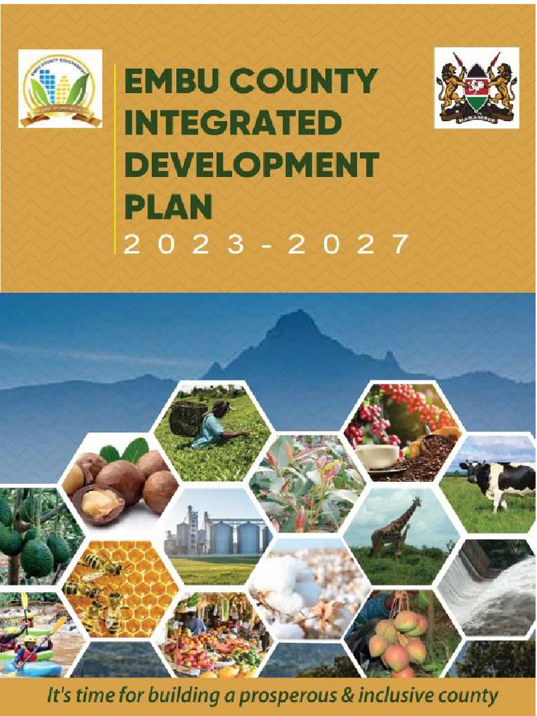 Embu County Integrated Development Plan | PDF | Kenya | Sustainability
