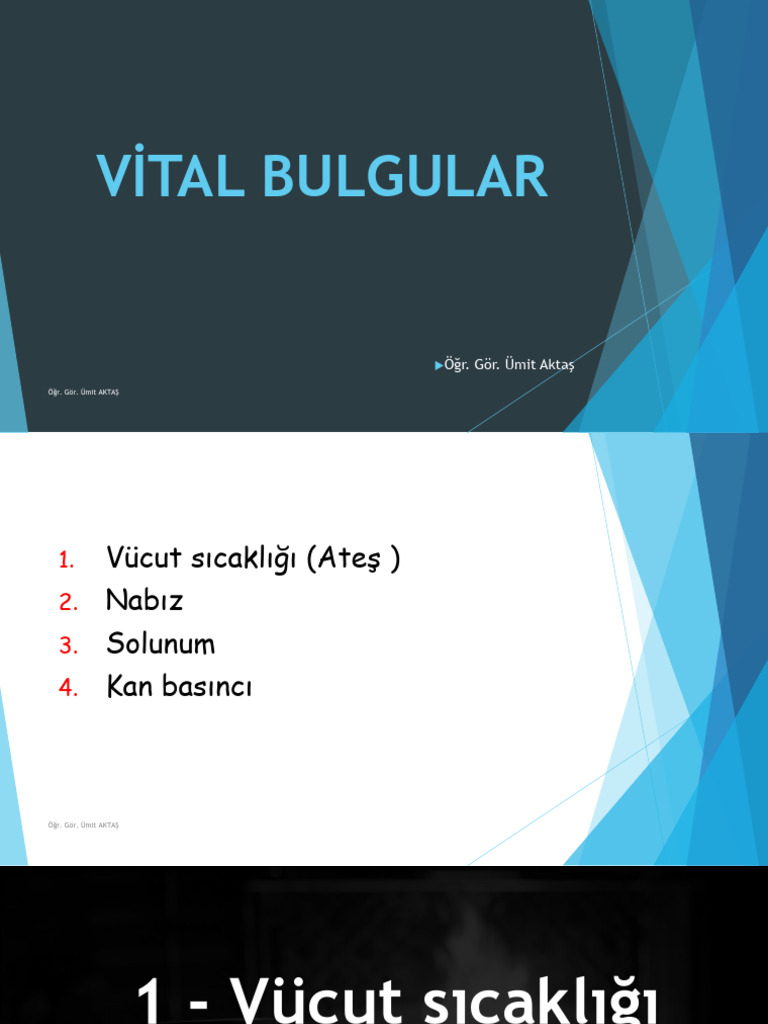 1 - Vi̇tal Bulgular | PDF