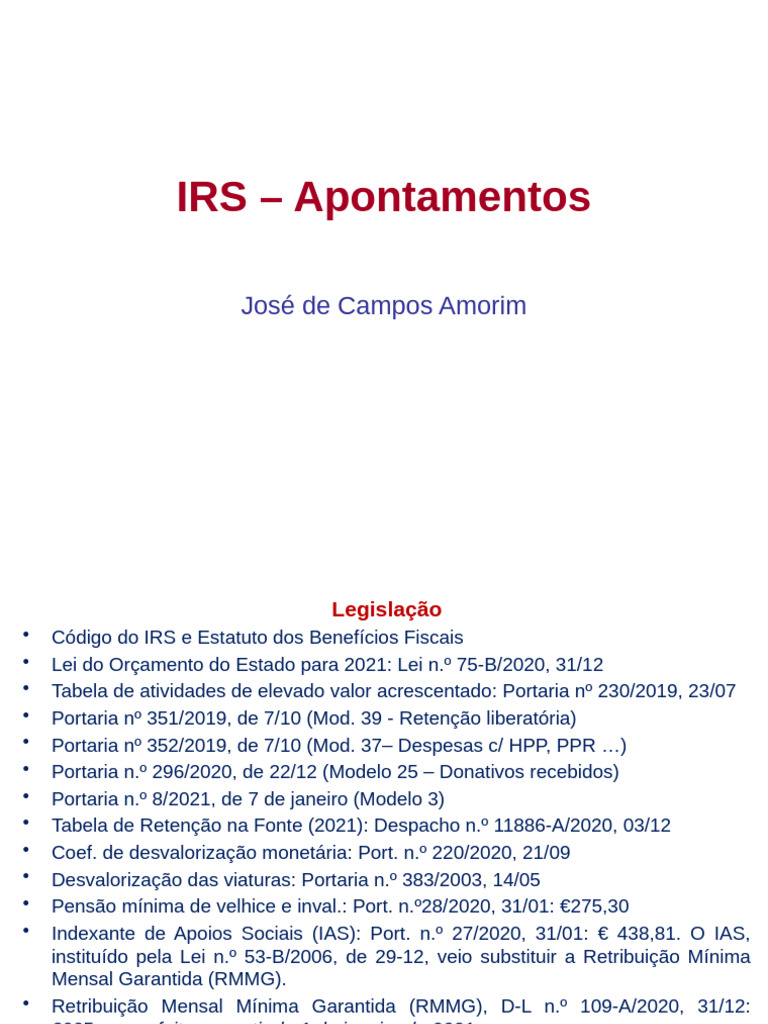 Guia Completo sobre o IRS em Portugal | PDF | Impostos | Renda