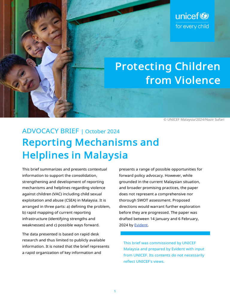 MCO Reporting Mechanism Brief W Table v4 PDF | PDF | Child Abuse | Violence