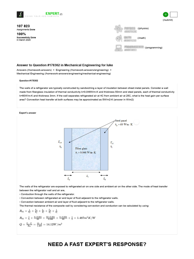Thermal Resistance of Composite Wall | PDF | Thermal Insulation | Heat ...