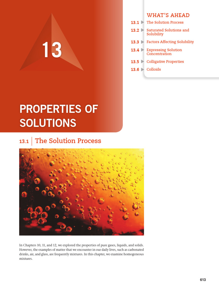 Ch13 Properties of Solutions | PDF | Intermolecular Force | Chemical ...