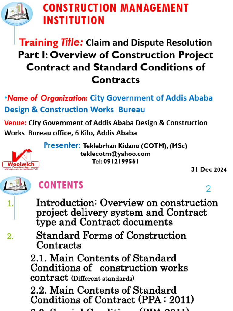 Construction Contract Management Training | PDF | Insurance | Employment