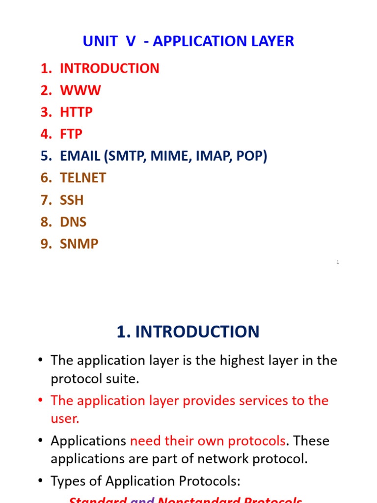 CN - UNIT 5 PPT - PART 1 | PDF | File Transfer Protocol | Http Cookie
